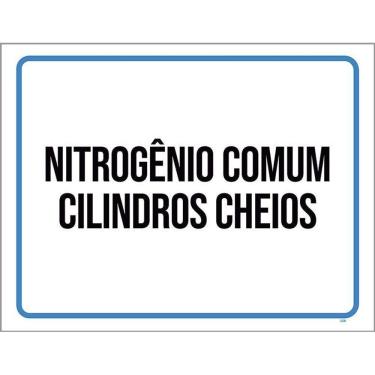 Imagem de Placa Sinalização - Nitrogênio Cilindros Vazios 36X46