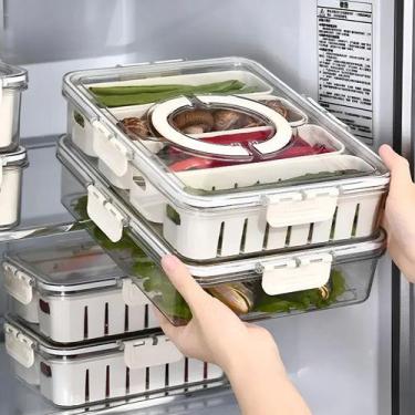 Imagem de 2 Cesto Organizador Hermético Multiuso Alimentos Geladeira - TOP RIO, 