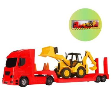 Imagem de Caminhão Com Trator Infantil Presente Com Entrega Rápida - Iba Commerc