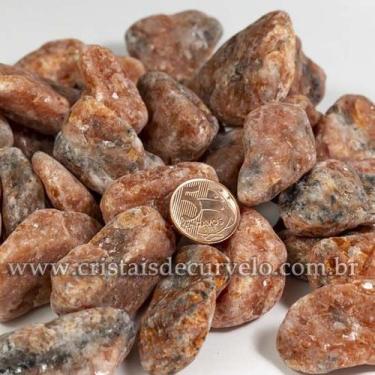 Imagem de Cascalho de Calcita Laranja Natural 1Kg - Pedra G 30 a 45mm Tipo B - C