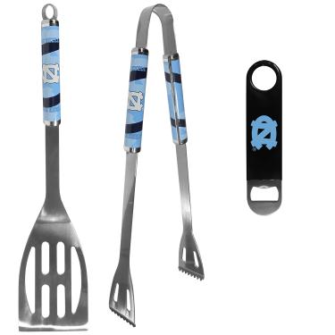 Imagem de Siskiyou Sports NCAA North Carolina Tar Heels Conjunto unissex de 2 peças para churrasco e abridor de garrafa, cores do time, tamanho único