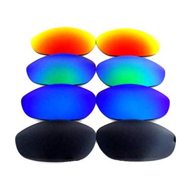 Imagem de Lentes de reposição Galaxy para óculos de sol Oakley Monster Dog, preto/azul/verde/vermelho polarizado