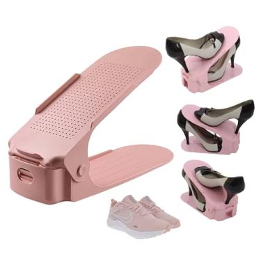 Imagem de Kit 6 Organizadores de Sapato Saltos Tênis Ajustável Cores (Rosa Claro)