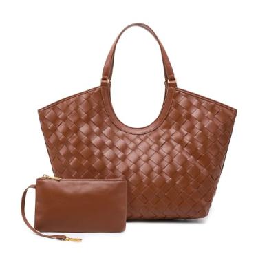 Imagem de MELOLILA Bolsa feminina de tecido, Marrom