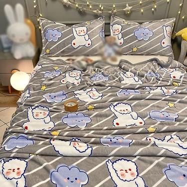 Imagem de Cobertor, único, quente, microfibra, cobertor de colo, elegante, semi-duplo, cobertor de pele, macio (cor 11, 230 * 250 cm)