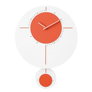 Imagem de WYUYIWH Relógio de parede estilo nórdico familiar sala de estar moda casa personalidade pêndulo relógio de parede criativo decoração de parede 38 cm/15 pol pendurar na parede (verde 38 cm/15 pol)