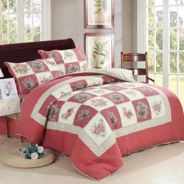 Imagem de Colchas Duplo Tamanho Colcha Acolchoada King Algodão Colchas De Retalhos De Cama Manta Conjunto Edredom E Travesseiro, Ee, king 230X250cm