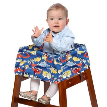 Imagem de Capa de carrinho de bebê portátil à prova d'água de poliéster para carrinho de compras, capa de cadeira alta para compras em restaurantes (1 pacote, estilo 4)