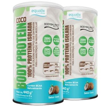 Imagem de Kit 2 Body Protein Isolado Coco 440g - Equaliv