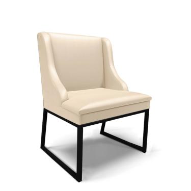 Imagem de Cadeira Sala de Jantar Industrial Preto Liz Sintético D03 - D'Rossi