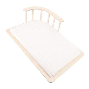 Imagem de Generic Cama Elevada para Gatos, Cama de Rede para Gatos de Madeira de Limpeza Simples Com Cerca para e Cães Pequenos (Estilo de pelúcia de inverno)
