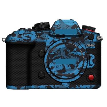 Imagem de GH6 Adesivo de capa de câmera anti-arranhões para Panasonic Lumix GH6 protetor de película de vinil decoração protetora (azul cavaleiro)