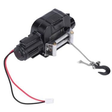 Imagem de SPYMINNPOO Guincho RC, Guincho Elétrico de Carro sobre Esteiras de Alta Resistência de Simulação de Metal para Carro RC 1/10 (Preto)