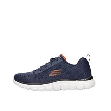 Imagem de Skechers, Track - Sapato de caminhada Moulton masculino, Azul-marinho/laranja, 11.5
