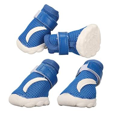 Imagem de Generic Botas de Malha para Cachorro, Sapatos Azuis para Cachorrinhos, Aderência Forte, Leve, Evita Escorregar para Caminhadas (Tipo 1)