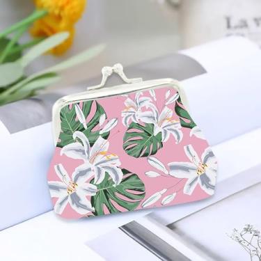 Imagem de Bolsa feminina pequena para moedas com fivela floral fofa, porta-moedas, vintage, beijo, cadeado, carteira de flores a granel 1, 1, tamanho �nico