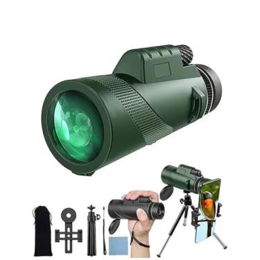Imagem de Telescópio monocular 80 x 100, adequado para adultos e crianças, para observação de pássaros, caminhadas e passeios de shows, com clipe de telefone e suporte