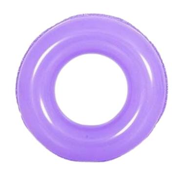 Imagem de Boia Circular Inflável 76cm Lisa Color Amarelo Laranja Roxo PVC Resistente Inflação Rápida Piscina Praia Boia Piscina(Roxo)