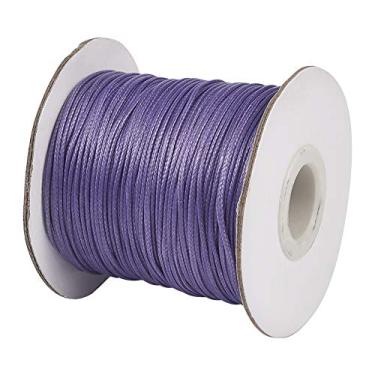 Imagem de Pulseira de macramê encerado de 1 mm de 1 mm, cordas de rosca, cordão de poliéster encerado coreano, cordão de miçangas, fios trançados para colar faça você mesmo (fosco)