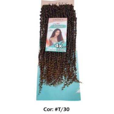 Imagem de Cabelo Trançado Cacheado Caracol Sintético Passion Twist - bbless, 1b3