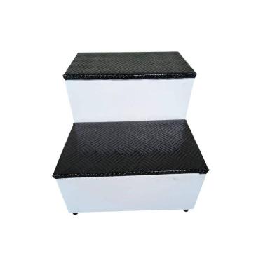 Imagem de Escada Auxiliar 2 Degraus Antiderrapante Beleza - Branco