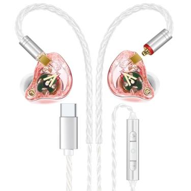 Imagem de Fones de ouvido Vibes 202MC USB-C com fio - Fones de ouvido intra-auriculares HiFi - USBC para iPhone 16/15 - Fones de ouvido com isolamento de ruído com microfone - Som claro, graves profundos e