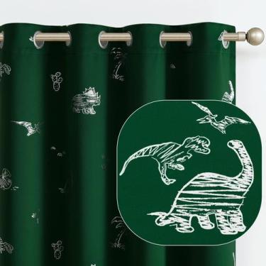 Imagem de Cortina Vangao Kids Dinosaur Blackout 160x160 cm 2 painéis