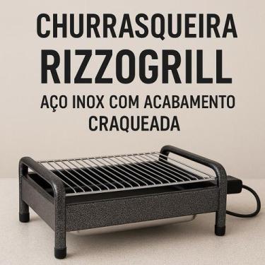 Imagem de Churrasqueira Elétrica Portátil Com Bandeja Grill Sem Fumaça - Rizzogr