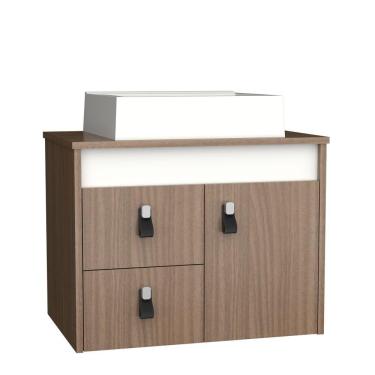 Imagem de Gabinete Para Banheiro Tech 2g 60cm Suspenso Branco