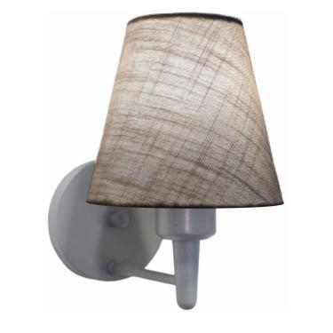 Imagem de Arandela Parede Vivare Md-2004 Cinza Cúpula Em Tecido - Bivolt Cinza-rustico-cinza 127-220v