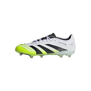 Imagem de adidas Tênis unissex Pro Firm Ground, Branco/preto/limão lúcido, 14 Women/13 Men