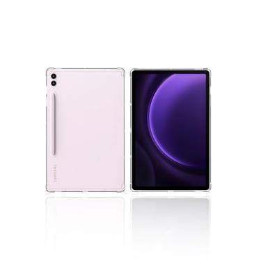 Imagem de Capa transparente para tablet Samsung Galaxy Tab S10 FE+ de 33.3 cm, WUNIAK fina, leve, à prova de arranhões, capa de borracha de silicone TPU de proteção durável (transparente).