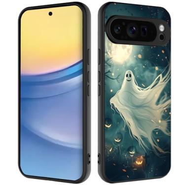 Imagem de Capa para Pixel 10 Pro XL, capa ultrafina de silicone líquido com proteção contra choque, adequada para Google Pixel 10 Pro XL 2025, Halloween Ghost