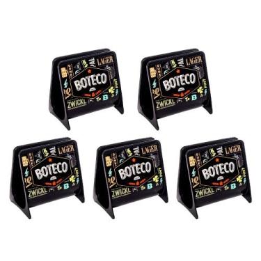 Imagem de Kit com 5 Porta Guardanapo Premium Lettering Barzinho Boteco - Plasúti