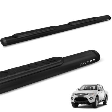 Imagem de Estribo Lateral Oval L200 Triton 2008 a 2016 Oblongo Preto