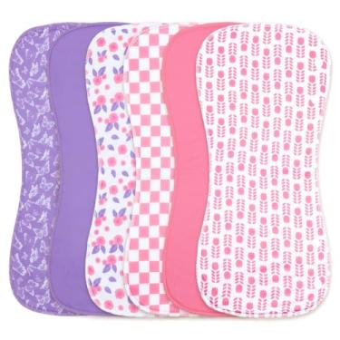 Imagem de Benoxine Panos de Arroto 2 em 1 e B.ibs para Bebês - Pacote com 6 Panos Grandes Super Absorventes de Algodão Macio para Cuspir, 3 Camadas Grossas para Arrotar Bebês para Meninas e Meninos