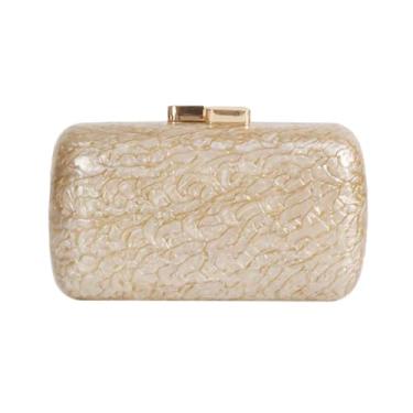 Imagem de DKQXEIM Bolsa feminina elegante de acrílico para noite exclusiva bolsa clutch de mármore com alça transversal bolsa de casamento para formatura e coquetéis, Champanhe