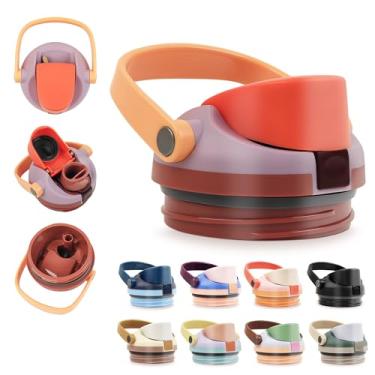 Imagem de BydGxy Tampa de substituição para garrafa de água Owala FreeSip Sway de 850 g - livre de BPA, vedação segura, trava à prova de vazamento, alça de transporte isolada - compatível com garrafas e canudos