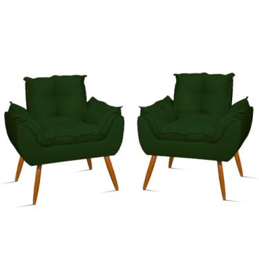 Imagem de Kit 2 Poltronas Opala Suede Luxo