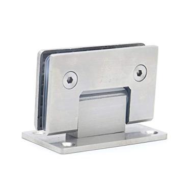 Imagem de 90 graus aberto 304 dobradiças de aço inoxidável montagem de parede porta de vidro dobradiça para casa casa de banho hardware YYDFPIIA