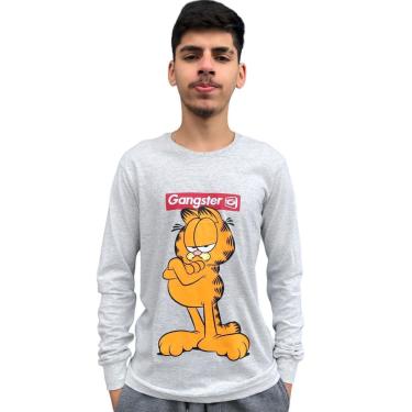 Imagem de Camiseta Manga Comprida Premium Garfield Masculina Gangster-Masculino