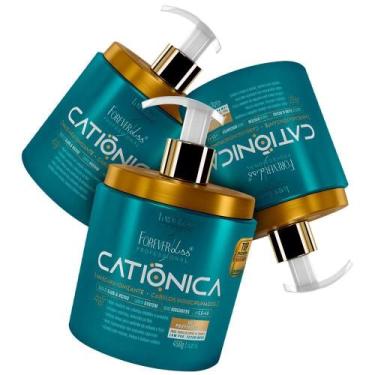 Imagem de Kit 03 Máscara Catiônica Forever Liss 450G
