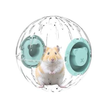 Imagem de Bola de exercício para hamster, bola de hamster confortável para alívio de estresse, roda de exercícios para animais de estimação transparente e respirável para gerbos de animais de estimação