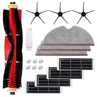 Imagem de Kit de Acessórios para S6 MaxV Pure S5 Max E4 S50 E35 E25 E20 E50 E51 com Carvão Ativado Pincel Rolo Anti-Enrolamento Pincéis Laterais 5 Braços Toalhas Limpeza Microfibra Filtros Tanque Água e