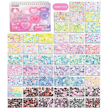 Imagem de DAPUTOU 2300 peças adesivos de scrapbook fofos borboleta estrelas coração adesivos autoadesivos laços coreanos fitas adesivos livro para crianças, meninas, meninos, artesanato estético, scrapbook,