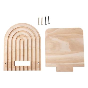 Imagem de Llazsybz Prateleira de Parede Boêmia com Arco, Prateleira Suspensa Boêmia Moderna, Prateleiras Flutuantes de Madeira para Quarto, Banheiro, Casa E Sala de Esta, Style a, Tamanho real