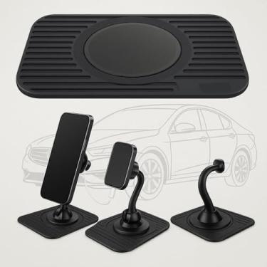 Imagem de Tapete antiderrapante para painel de carro, placa de painel de borracha, suporte antiaderente, painel portátil fino, ultrafino, compatível com iPhone, Samsung, Android Smart GPS Garmin Navman