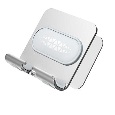 Imagem de Naroote Suporte de Telefone de Parede Sem Perfuração Suporte de Telefone de Metal Ajustável para Banheiro para Celulares e Tablets de de Parede de Metal para Banheiro e Sala de Estar (#12)