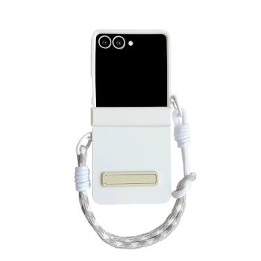 Imagem de Capa de celular fofa com cores em degradê para Samsung Galaxy Z Flip 7 6 5 4 3 Zflip7 Flip6 5g com alça de mão anti-perda e proteção traseira (para Galaxy Z Flip3 5G/12)