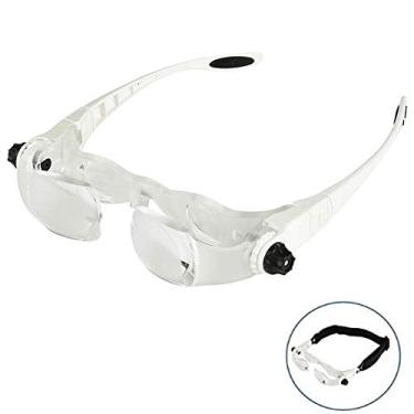 Imagem de uhyOHF Lupa, 2,1 x lupa de cabeça, lupa de leitura mãos livres, joalheiro, lupa de relógio, reparo eletrônico, branco (